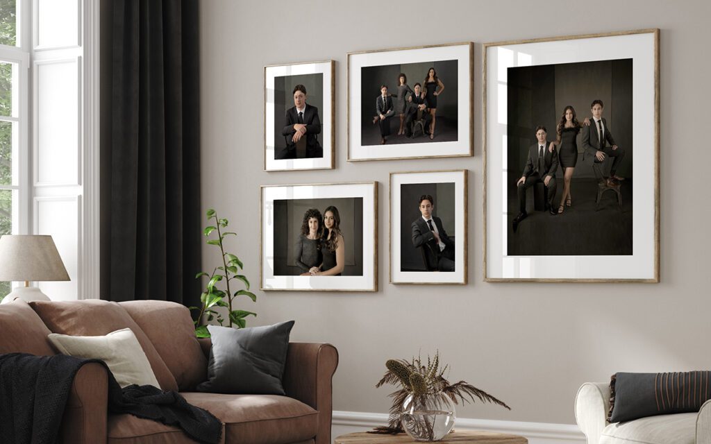 Gallery wall portrait grouping