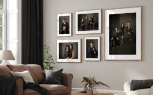 Gallery wall portrait grouping
