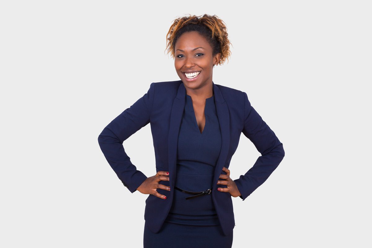 Woman in business casual headshot