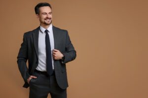 young corporate man executive headshot